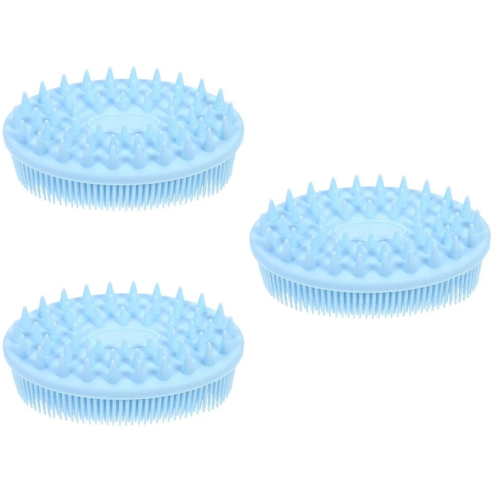 3 PCS Silicone Bath Brush Baby Body Brushes for Shower Shampoo Washing