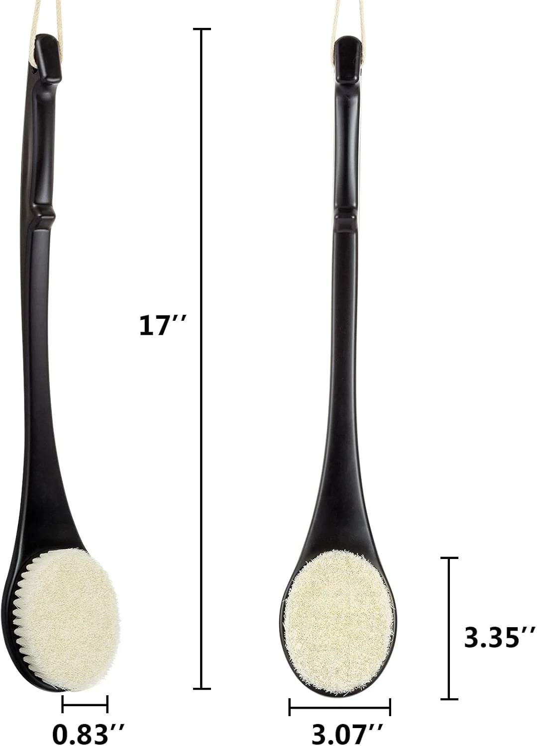 Exfoliating Shower Brush, Bath Body Brush, Never Mold Back Brush Long Handle for