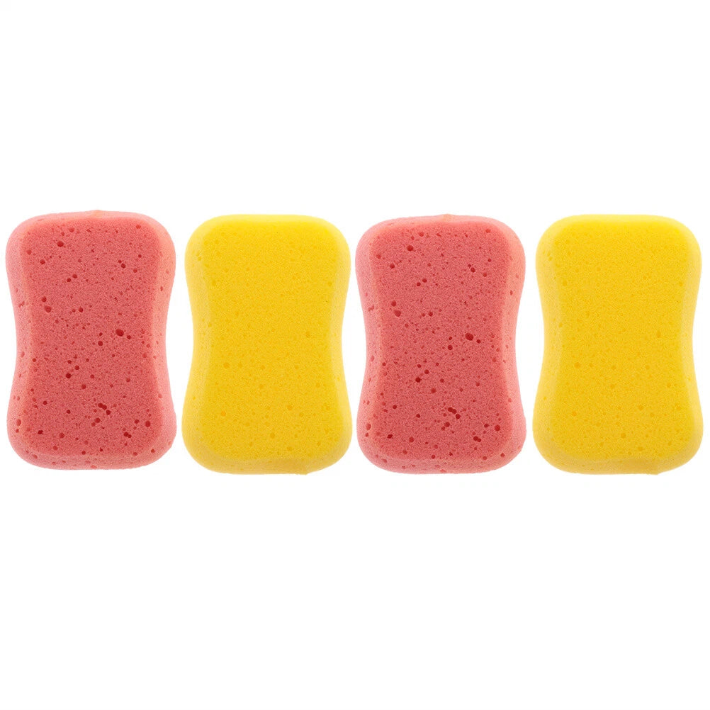 4PCS Shower Bath Brushes Bath Skin-Friendly Sponges Scrubbers Bathing Tools