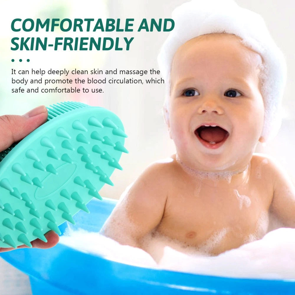 4 PCS Silicone Bath Brush Man Child Bathing Accessories Scrubbers