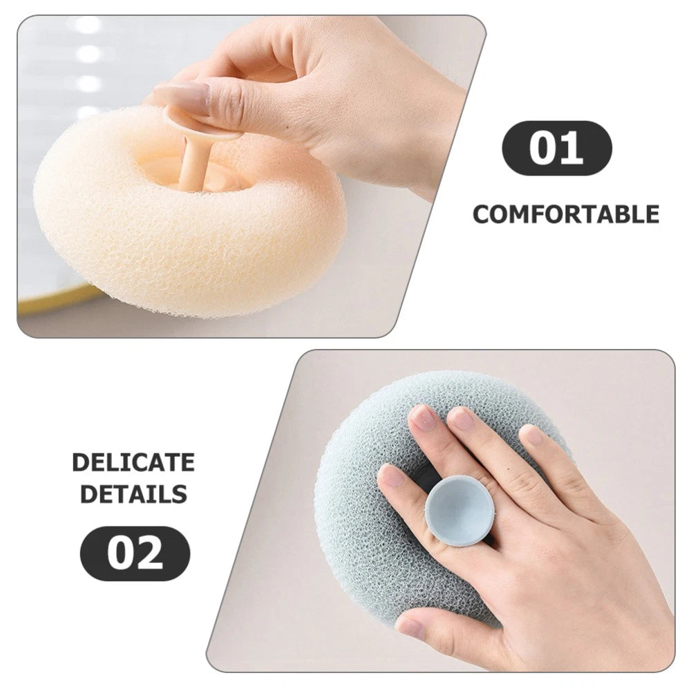 4pcs Bathroom Showering Scrubber Soap Foam Making Loofah Portable Bathing