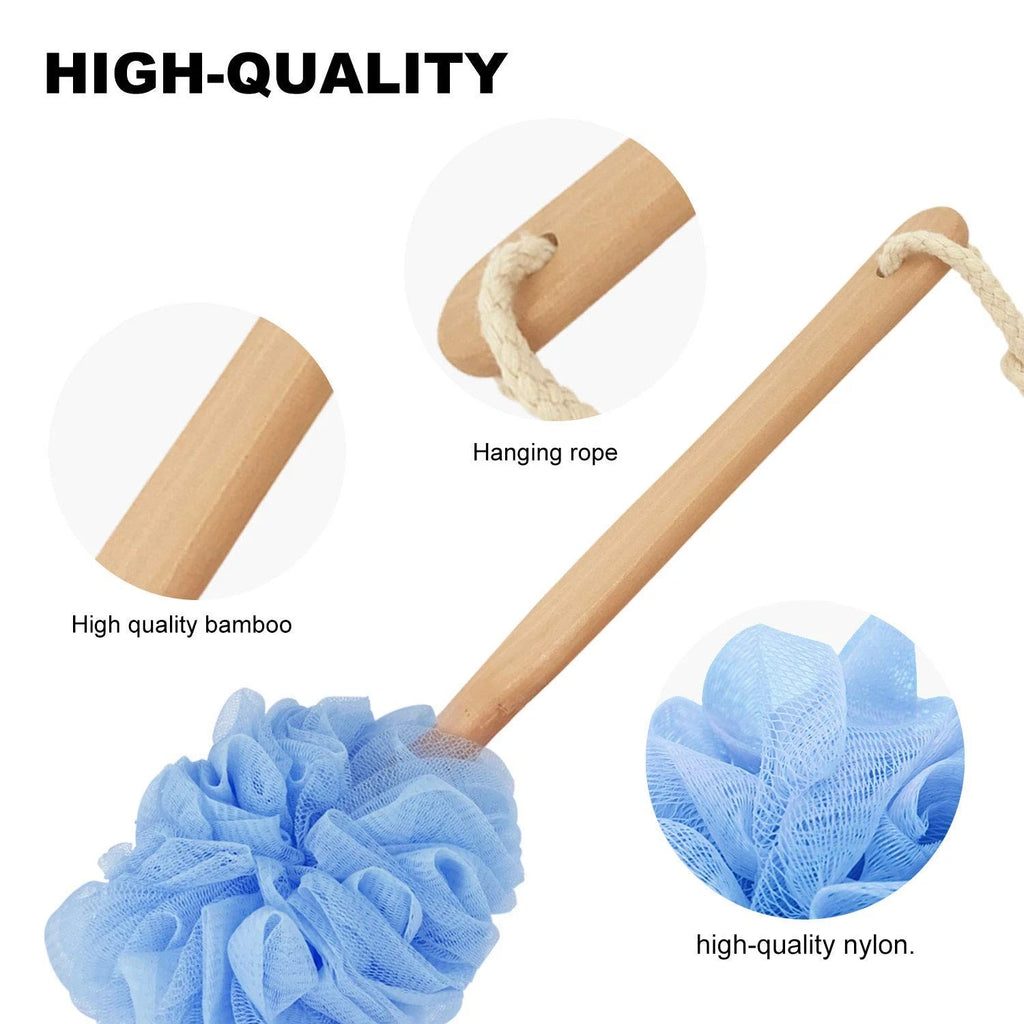 Loofah with Handle, Loofah on a Stick, Shower Sponge with Handle, Bath Brush