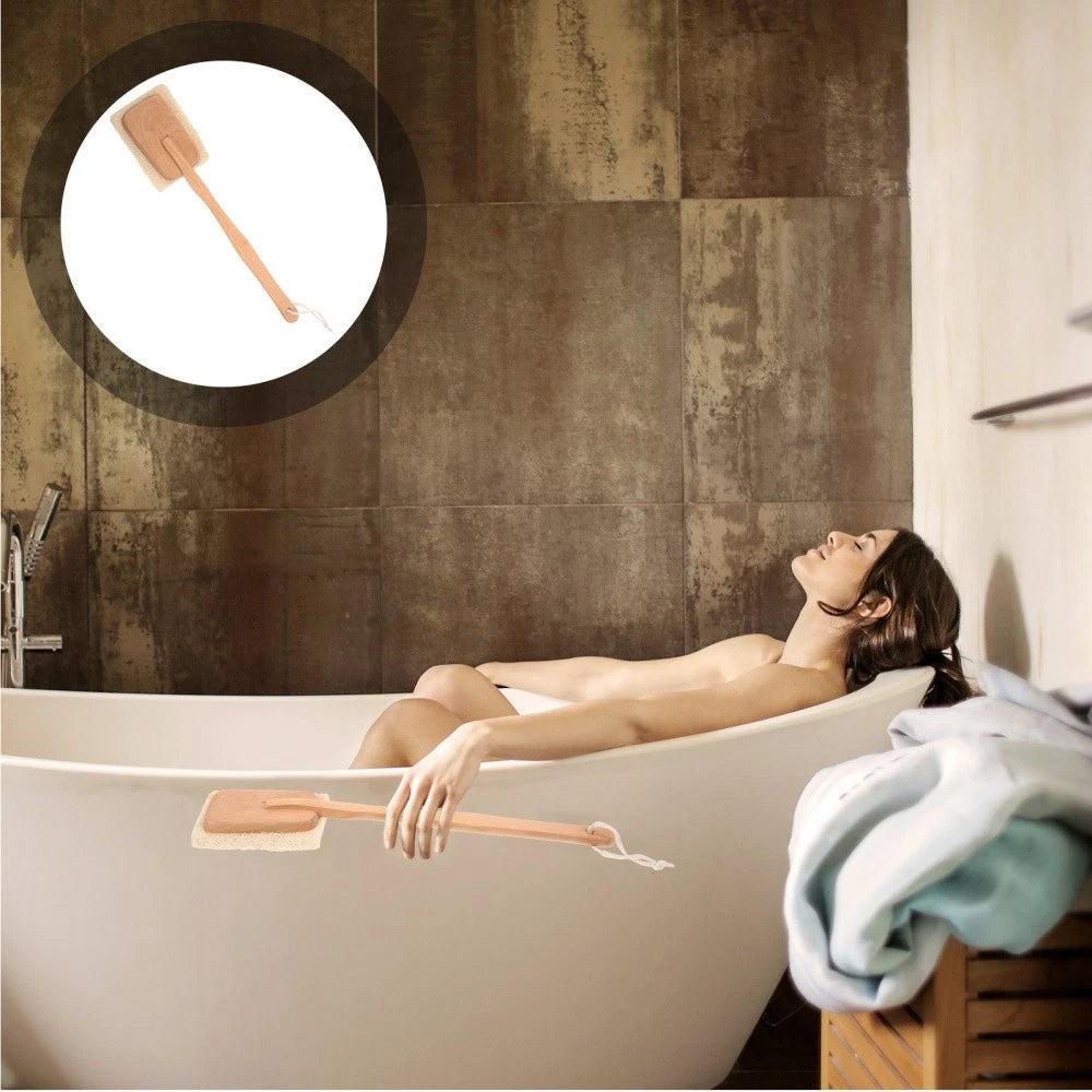 Back Massage Brush Shower Body Scrubber for Exfoliating Long Handle Bath