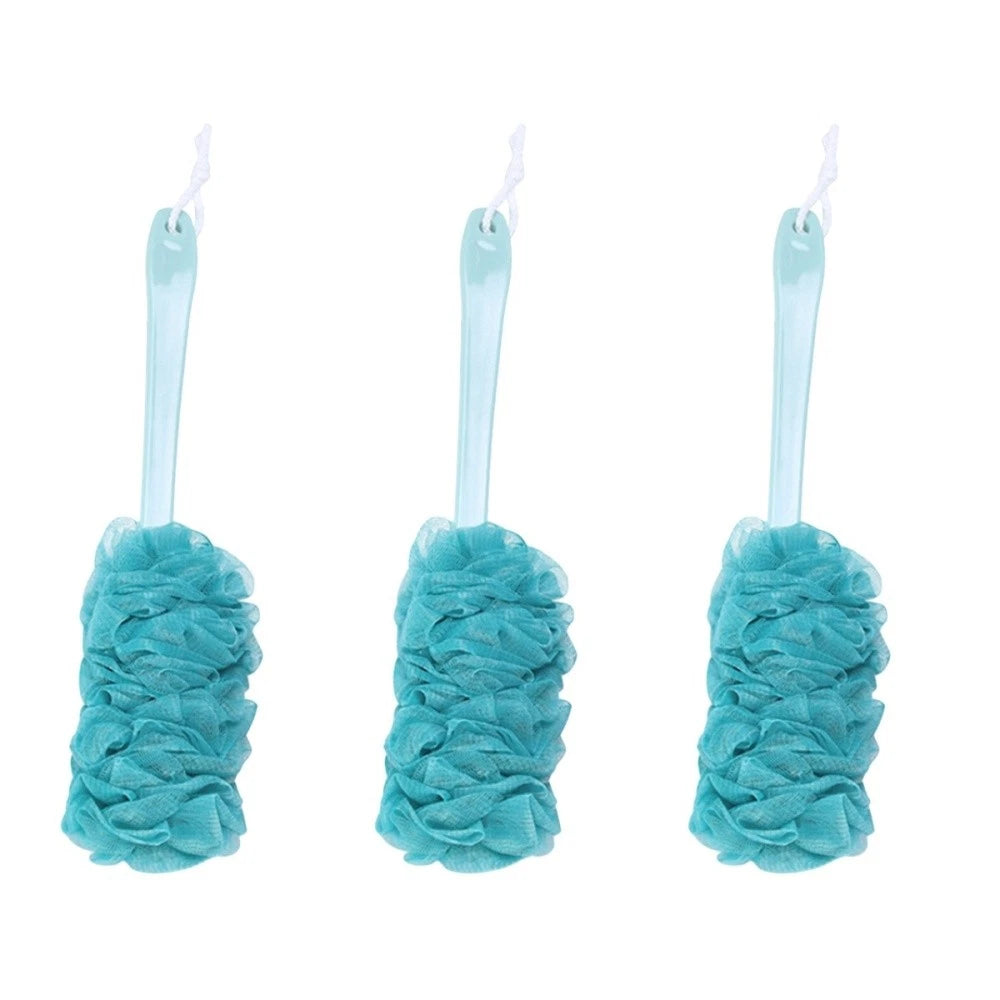 3 Pieces Bath Brush Man Back Scrubber with Long-handle Scratcher for Men