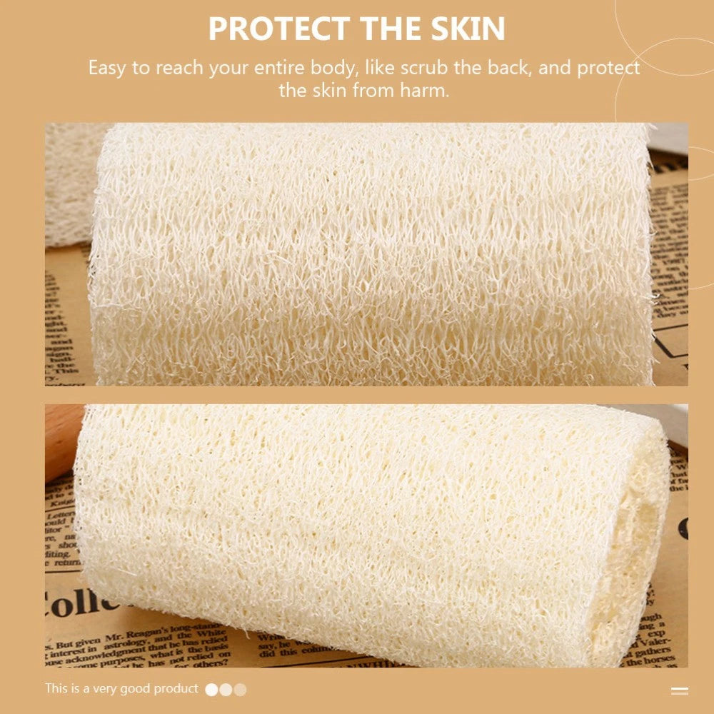 2 Pcs Loofah Bath Towel Exfoliating Washcloth Body Sponge Brush