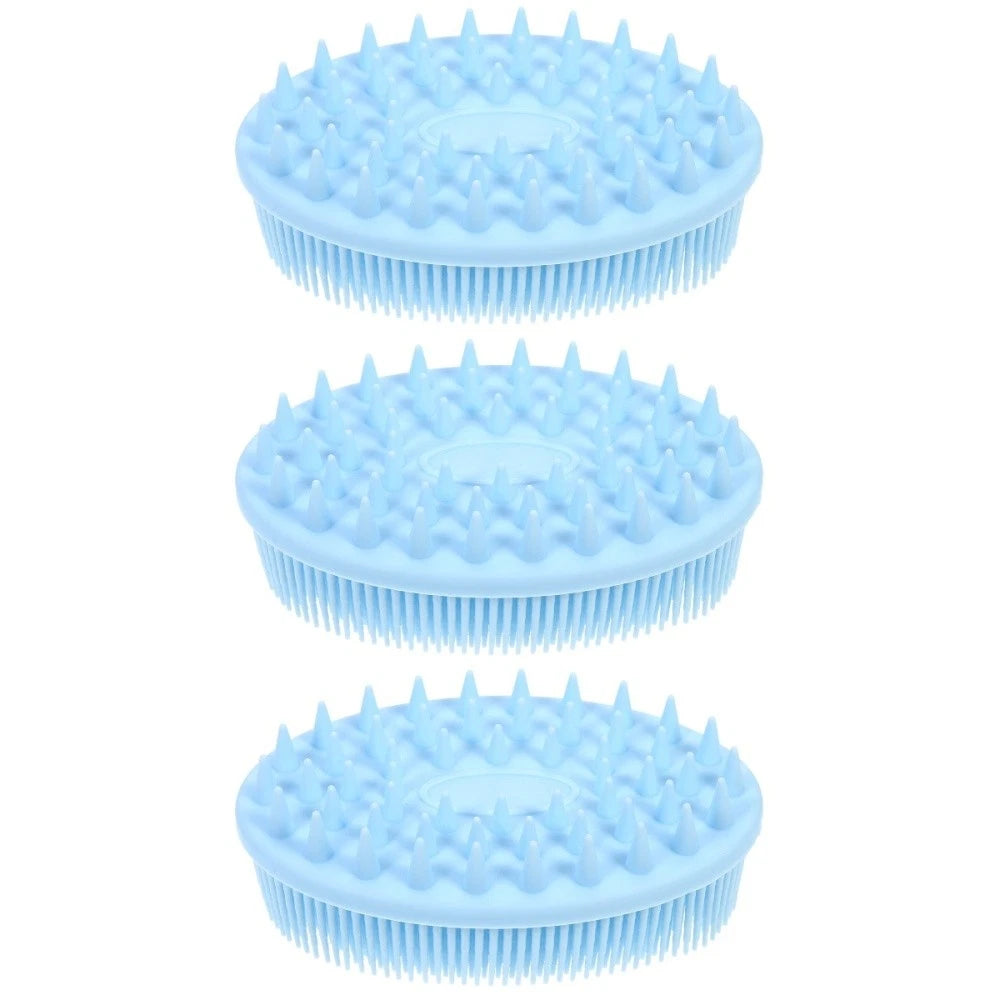 3 PCS Silicone Bath Brush Baby Body Brushes for Shower Shampoo Washing