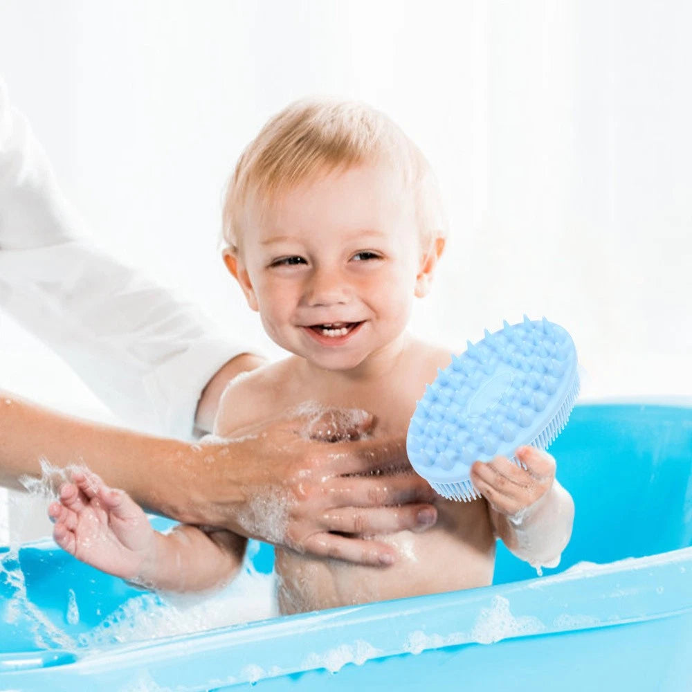 3 PCS Silicone Bath Brush Baby Body Brushes for Shower Shampoo Washing
