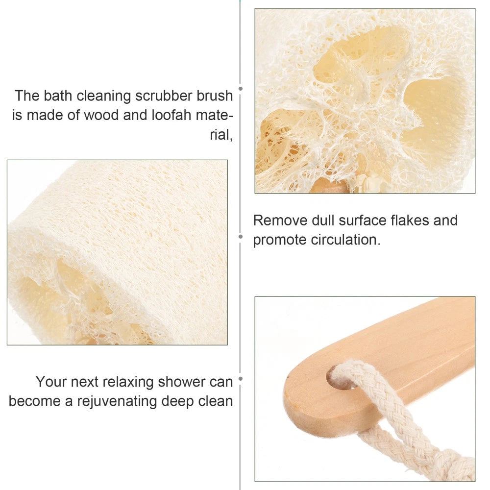 Sponge A Stick Loofah Shower Brush Body Scrub Bathroom Scrubbing