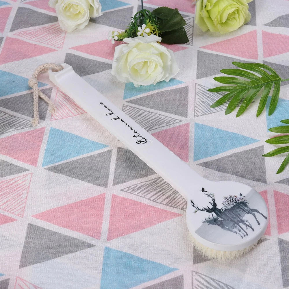 Dry Body Brush Exfoliating Body Brush Back Scrubber Brush Bristle Bath Brush