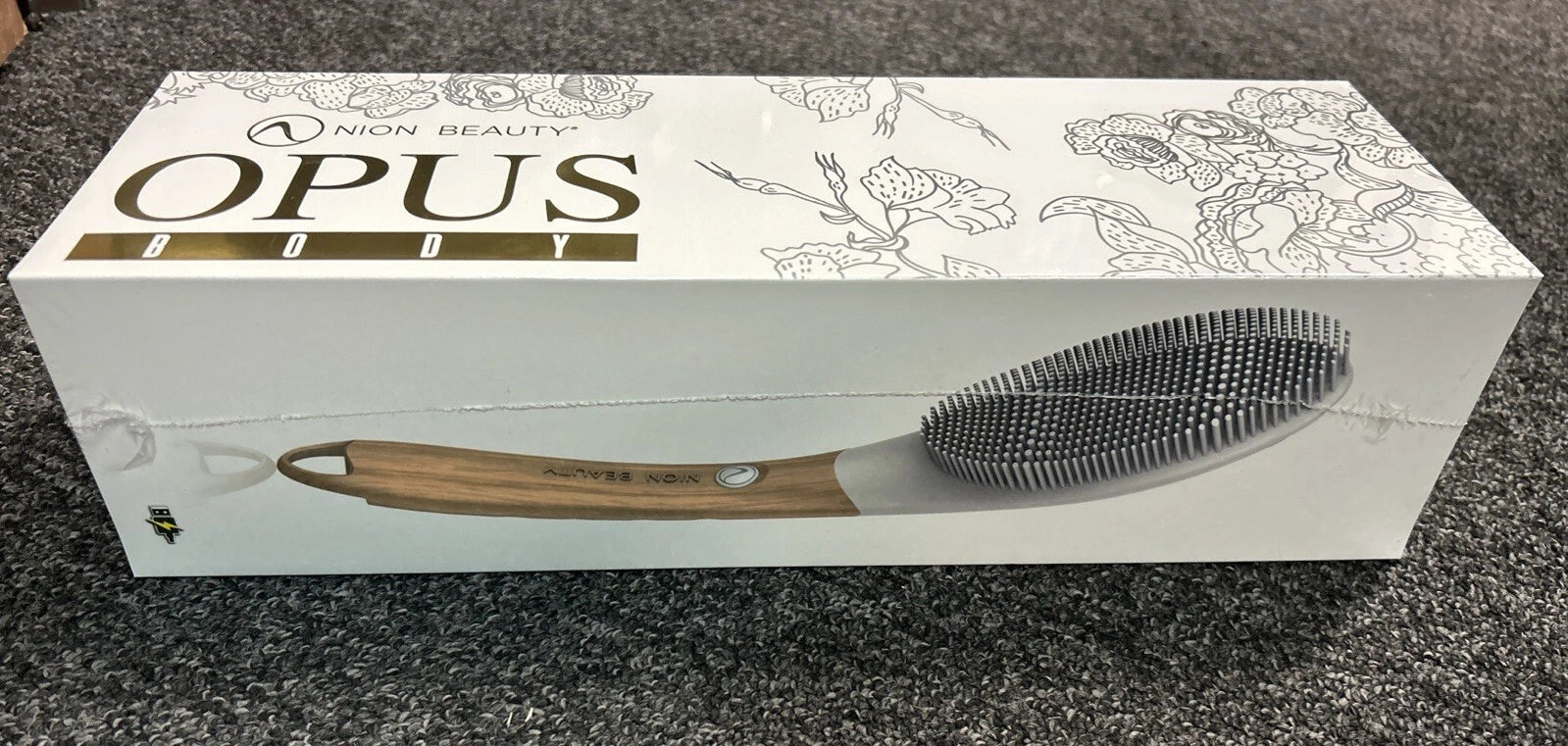 NION BEAUTY Opus Body Brush Gray New In Box - Sealed