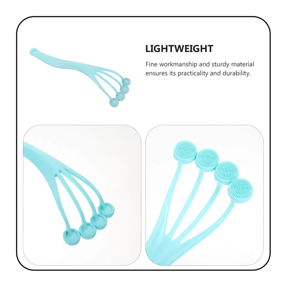 Set of 2 Exfoliating Bath Brush Miss Body with 4 Massage Heads Women Skin