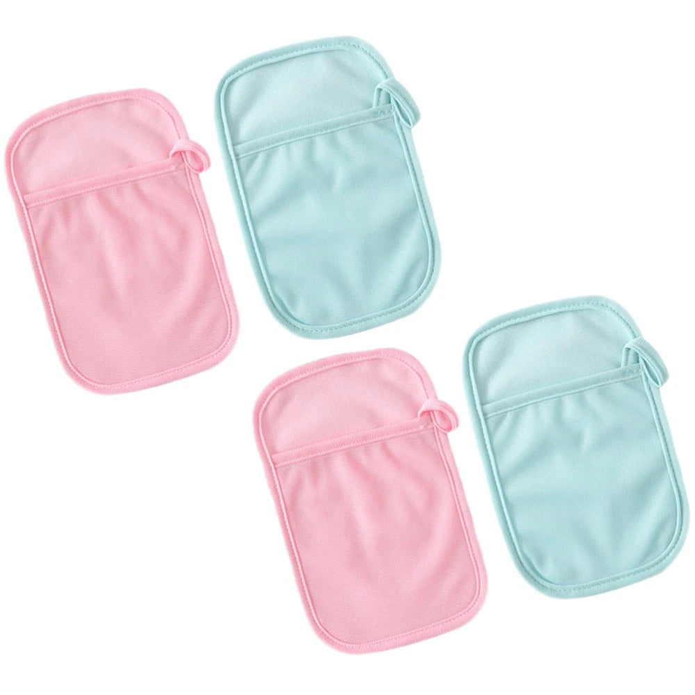 4 Pcs Bath Gloves Exfoliating Baby Child Gentle Scrub Cotton Brush