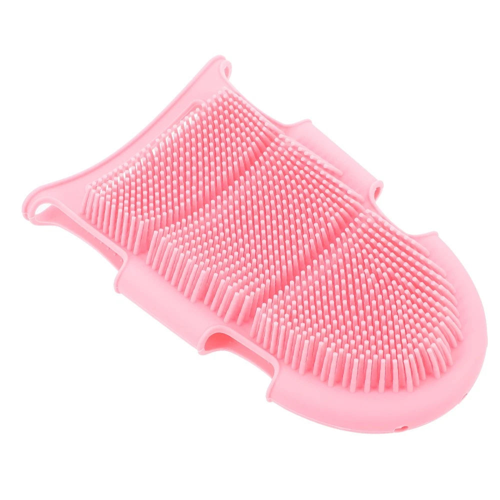 Bath Brush Elderly Miss Shower Scrubber for Body Soft Silicone Cleansing