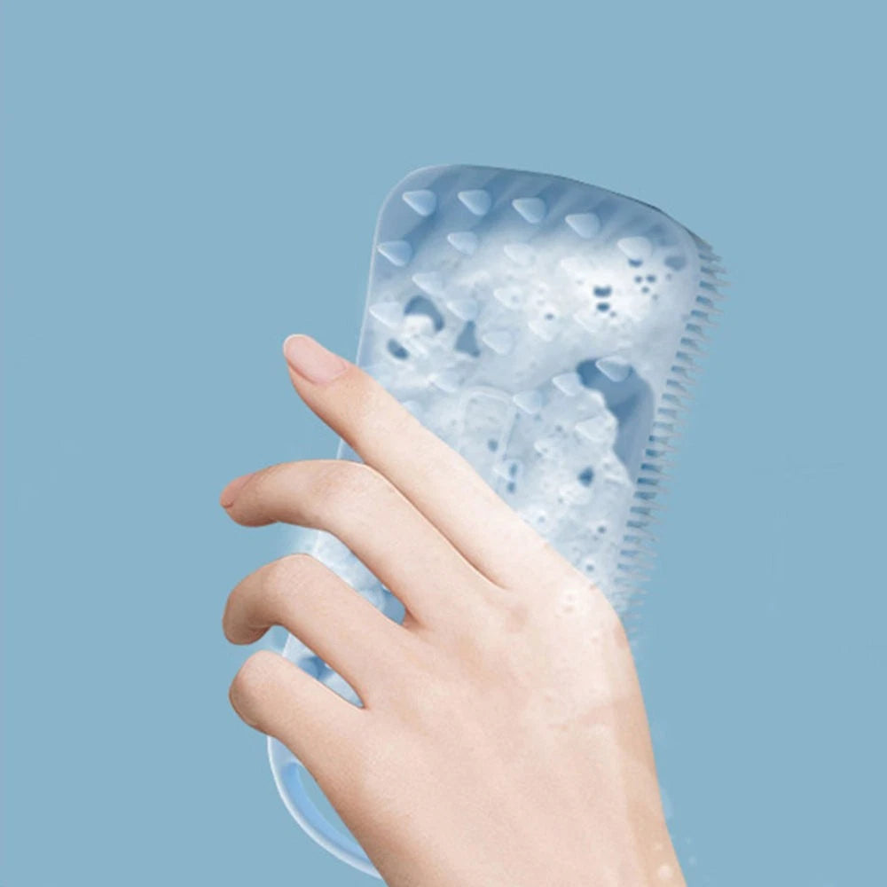 Silicone Bath Brush Shampoo Shower Scrubber for Nourishing