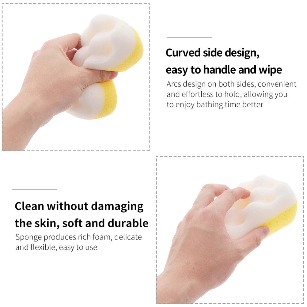 4PCS Shower Bath Brushes Bath Skin-Friendly Sponges Scrubbers Bathing Tools