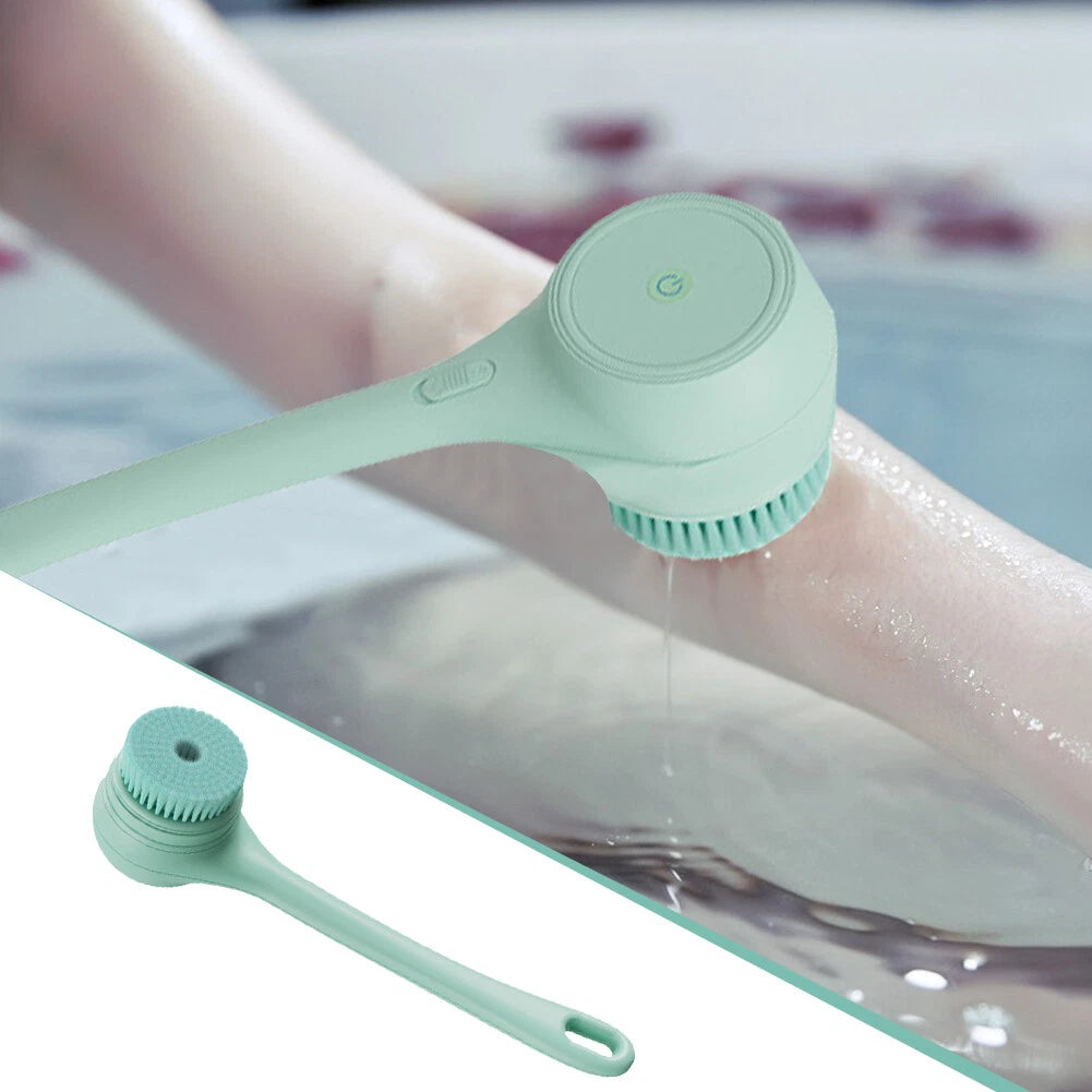 Electric Bath Brush Body Shower Brush with Long Handle Back Massage Cleaning