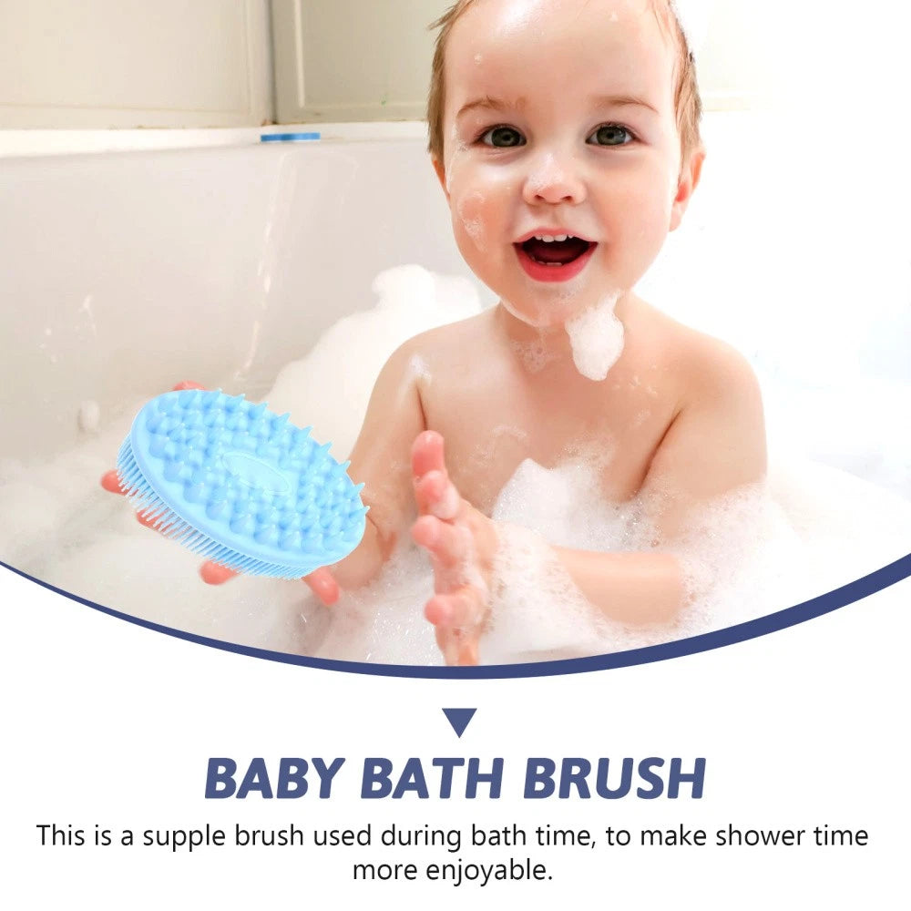 3 PCS Silicone Bath Brush Baby Body Brushes for Shower Shampoo Washing