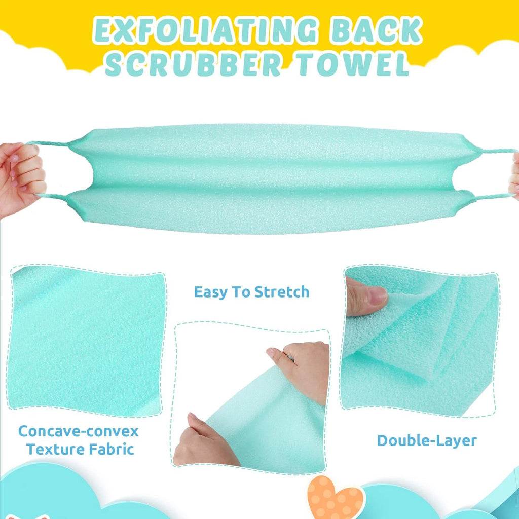 3 Pack Back Brush Long Shower Bath Scrubber Body Exfoliating Handles Washcloth
