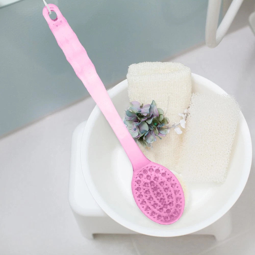 3pcs Long Handle Bath Scrubber Back Brush Massage Brush Bath Brush