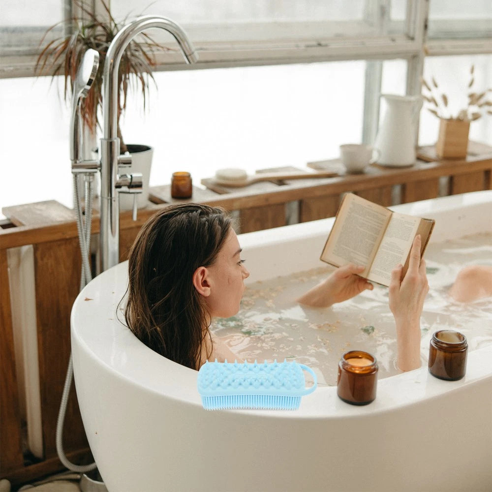 Silicone Bath Brush Man Child Shower Scrubber for Body Scrubbing