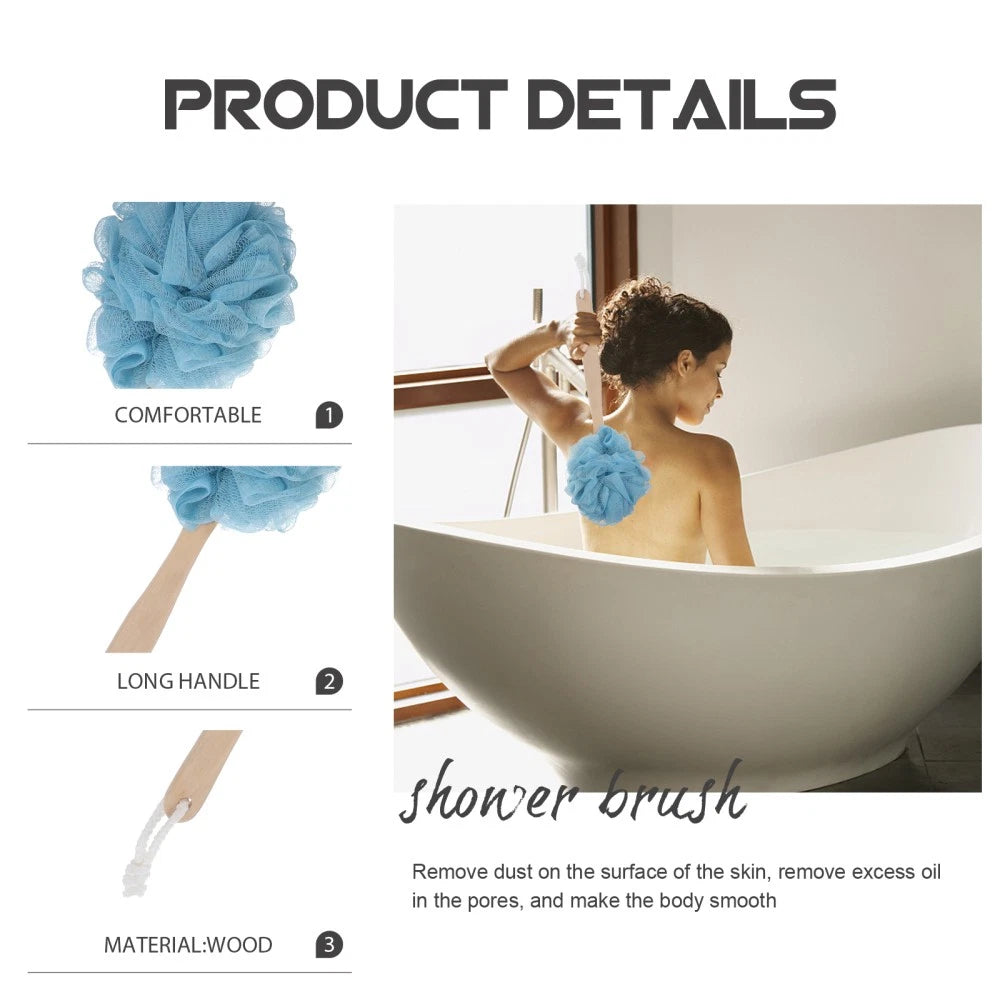 2 Pcs Baby Man Long Handle Bath Brush Shower Tools Bathbrush for
