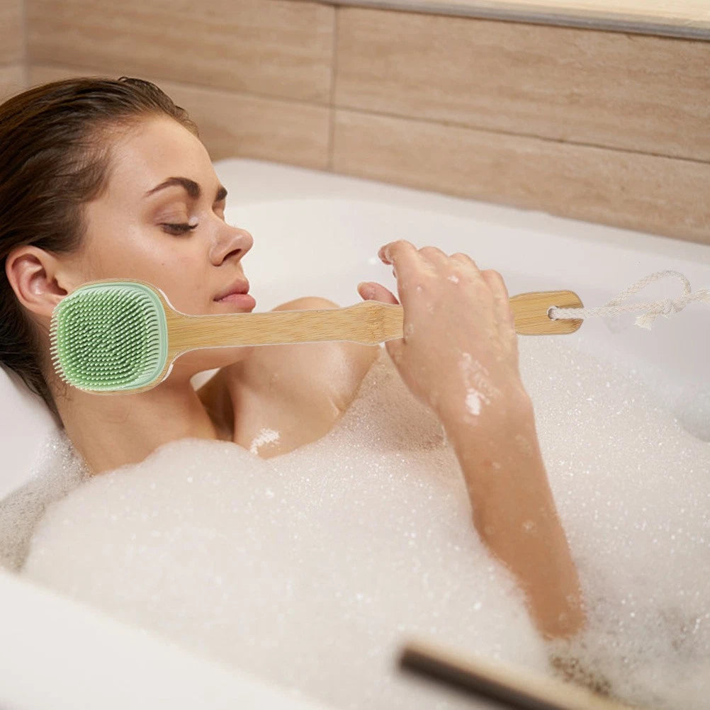 Bath Brush Man Shower Silicone Scrubber for Scrubbing Tool
