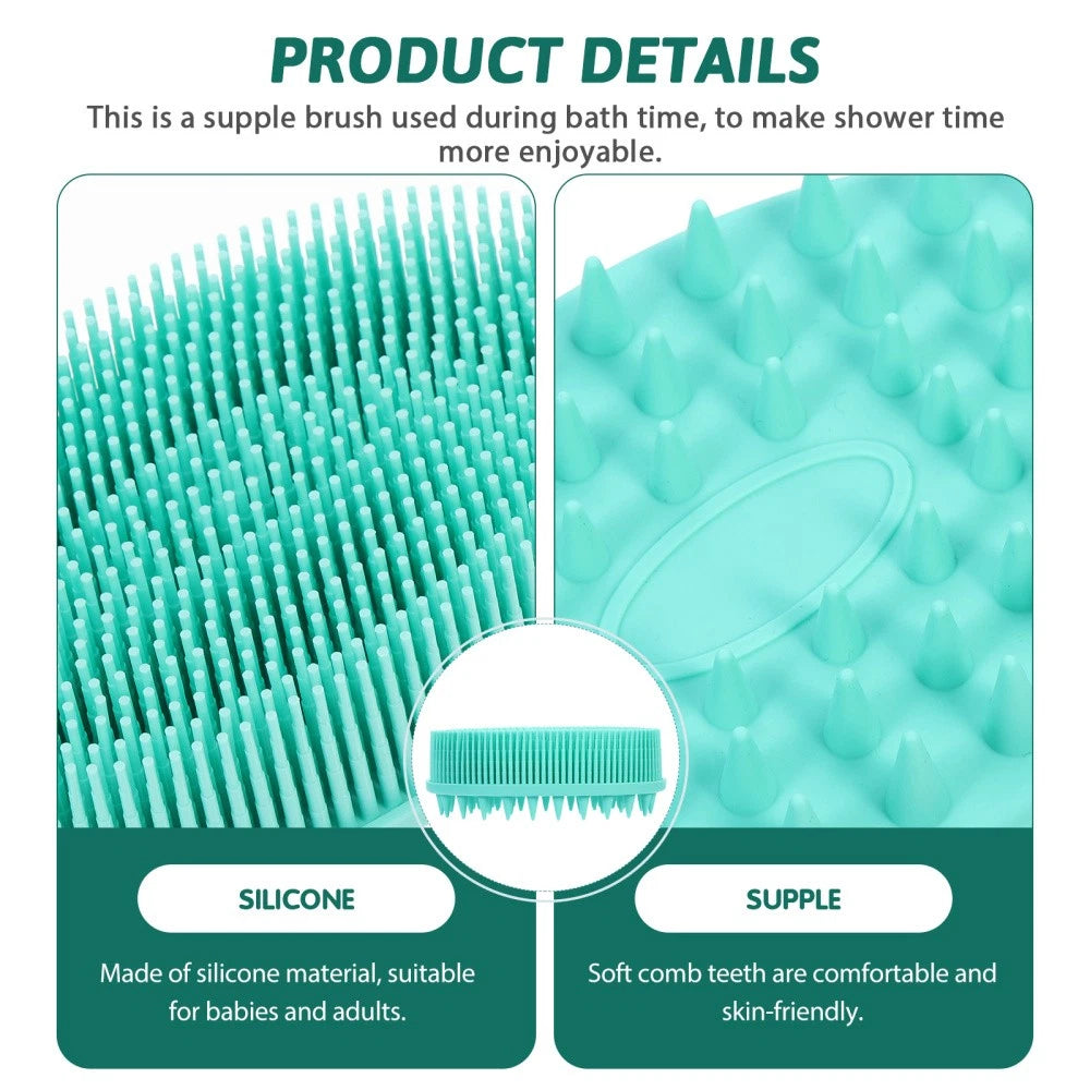 4 PCS Silicone Bath Brush Man Child Bathing Accessories Scrubbers