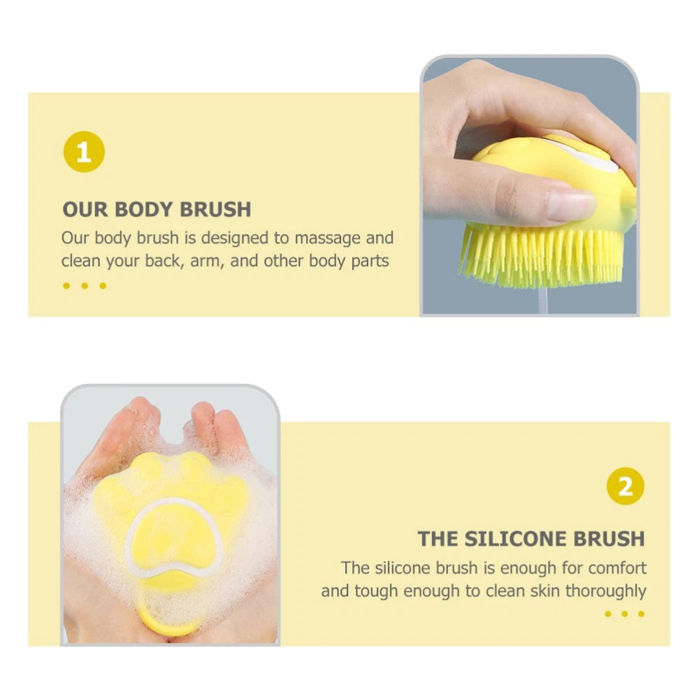 Cat Claw Bath Brush Child Baby Silicone Shower Scrubber Children Bathing