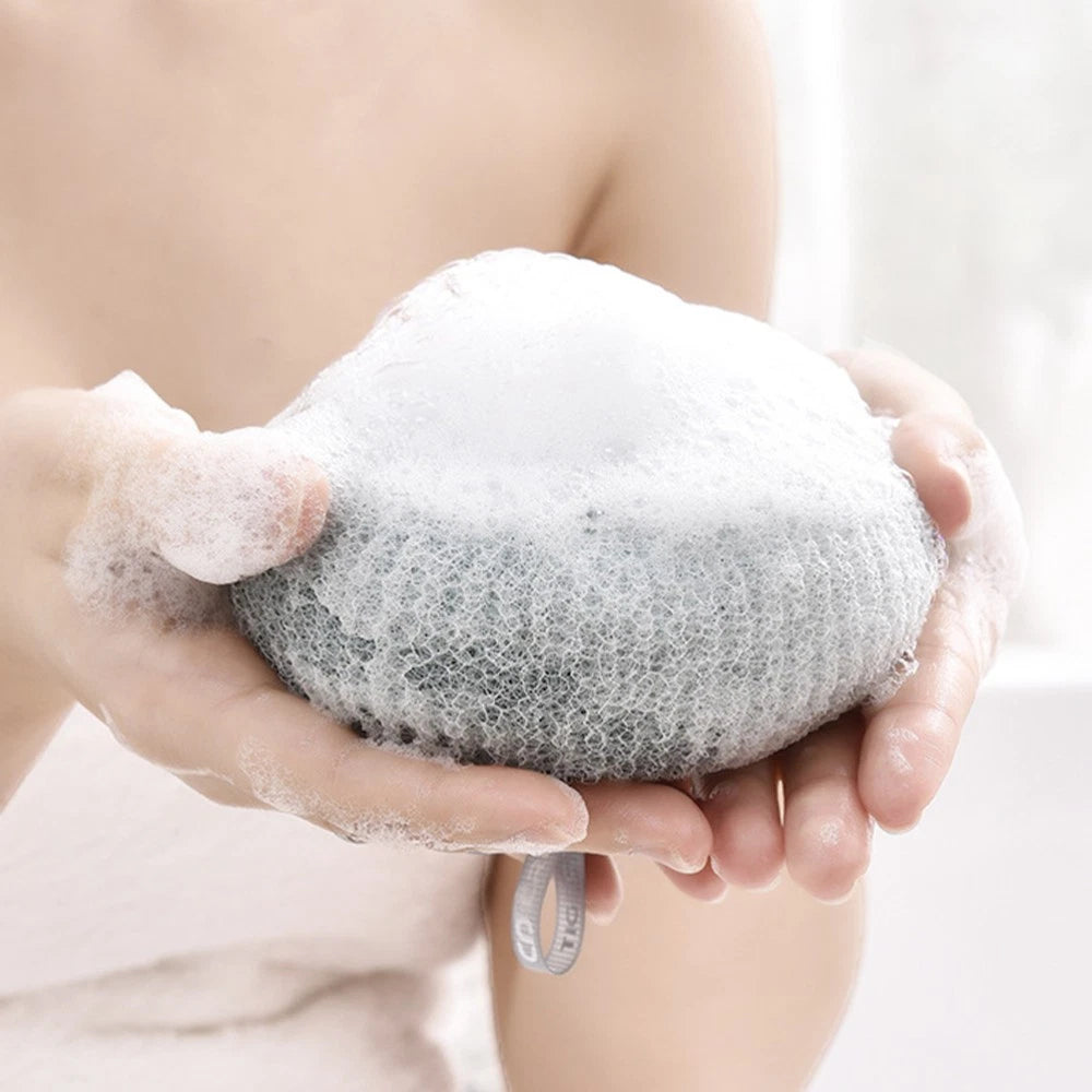 4pcs Bathroom Showering Scrubber Soap Foam Making Loofah Portable Bathing