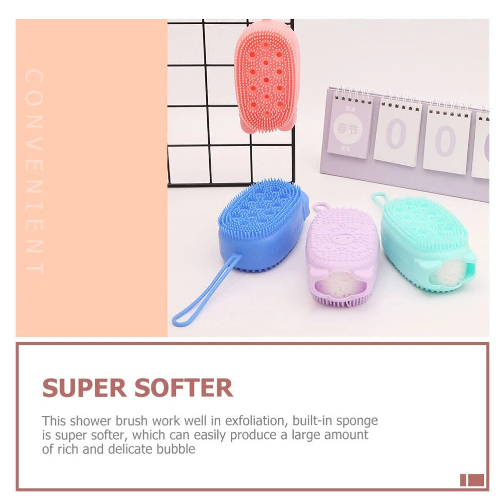 4 Pcs Scrub Brush Shower Scrubber for Body Child Baby Bath Brushes