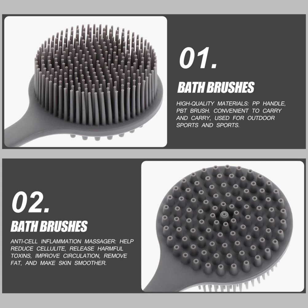 Body Scrubber Bath Brush Man Elderly Silicone Exfoliator and Shower Brushes