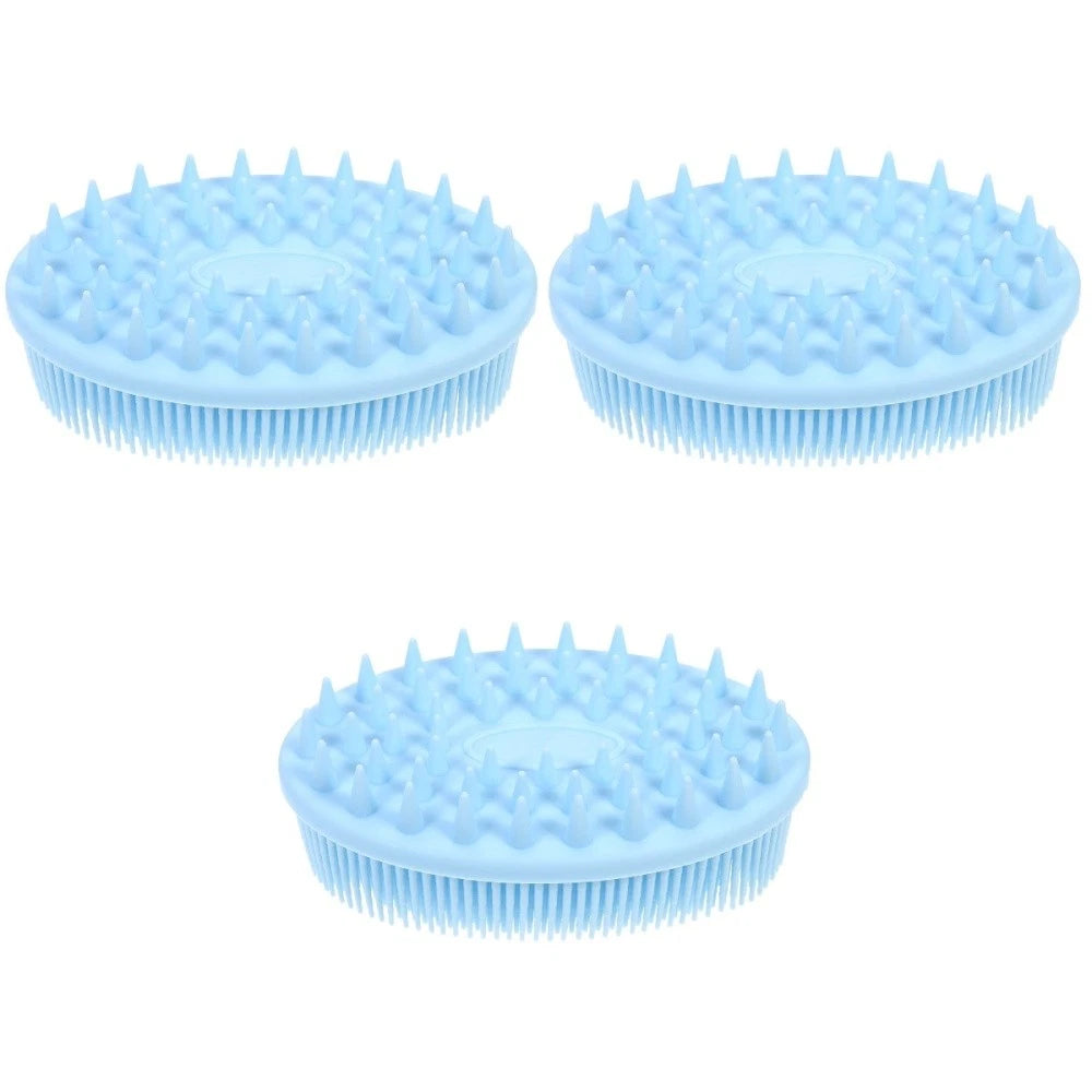 3 PCS Silicone Bath Brush Baby Body Brushes for Shower Shampoo Washing
