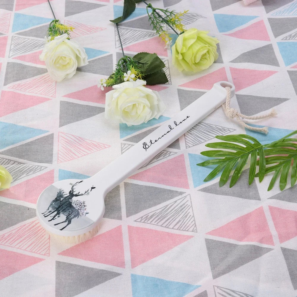 Dry Body Brush Exfoliating Body Brush Back Scrubber Brush Bristle Bath Brush