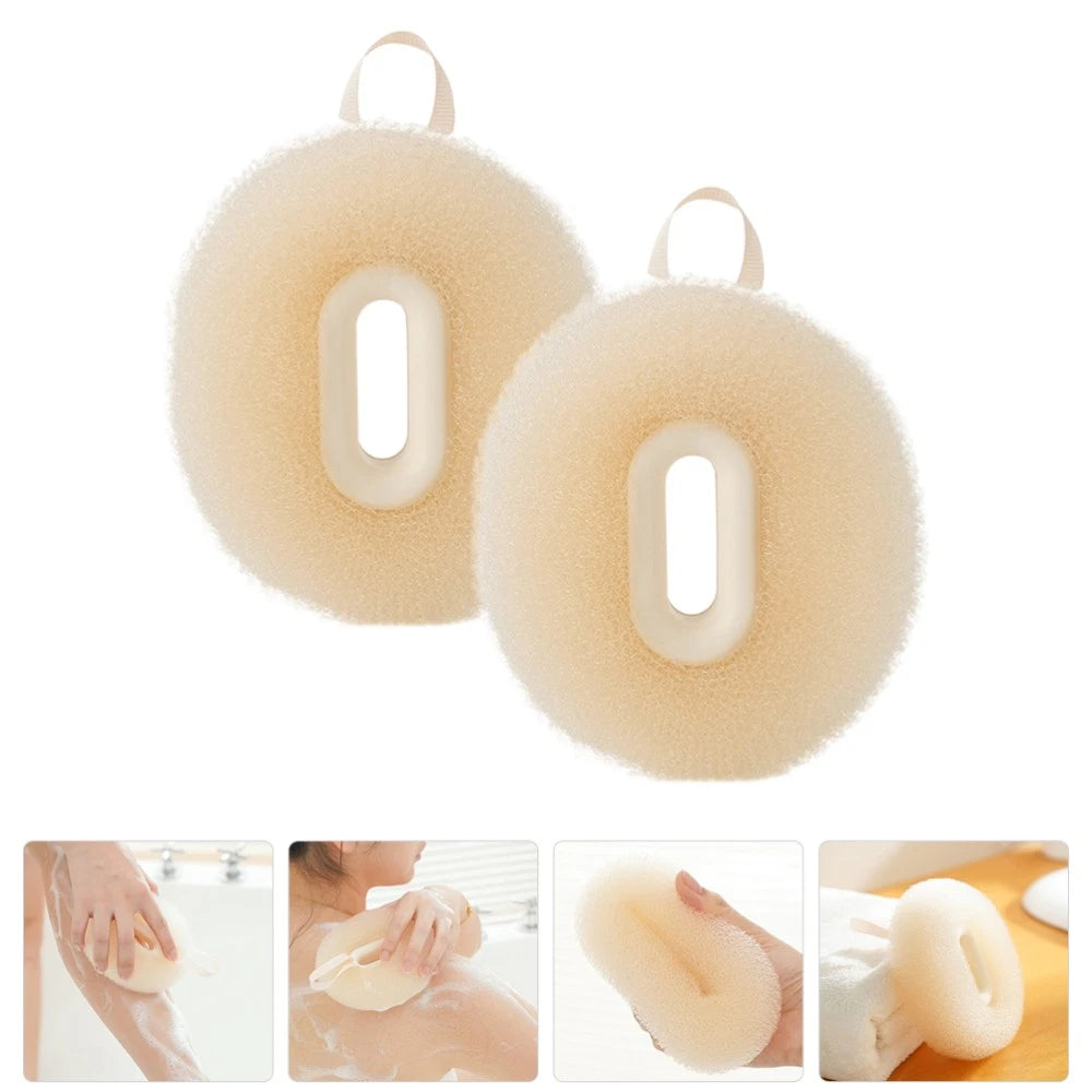 2 Pcs Bath Ball Brush Travel Bathroom Gadgets Exfoliating Shower Scrubber
