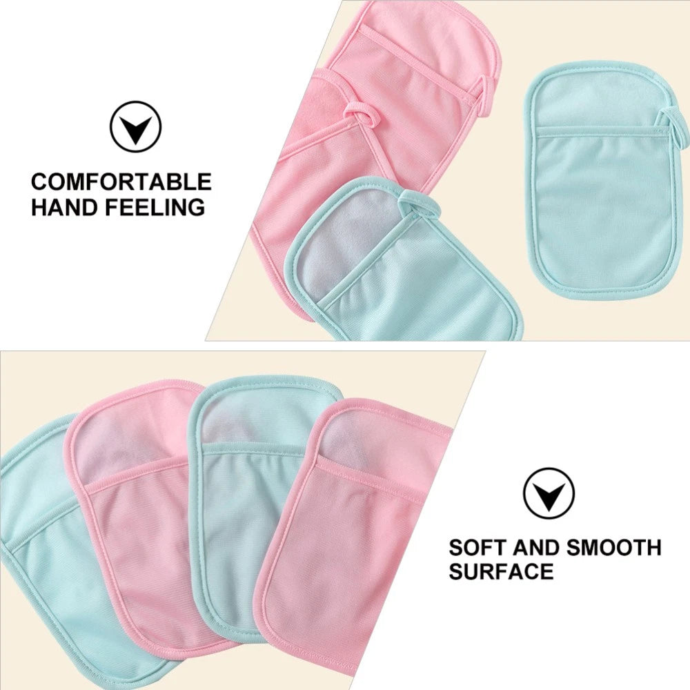 4 Pcs Bath Gloves Exfoliating Baby Child Gentle Scrub Cotton Brush