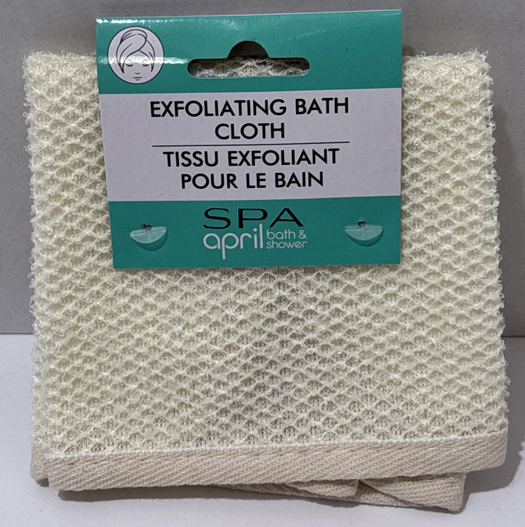 April Bath & Shower Exfoliating Washcloth Cream Scrub Spa Body Cloth Shower Bath