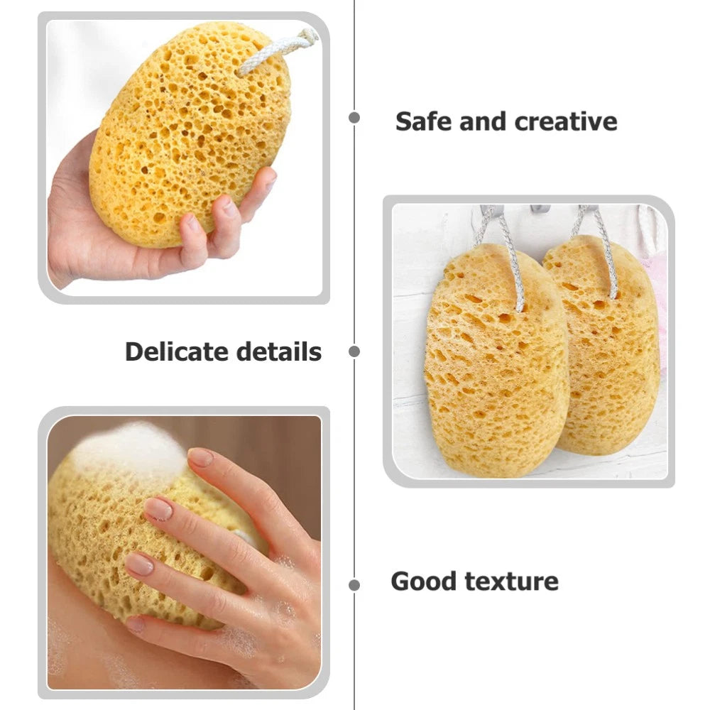2 Pcs Bath Sponge Man Child Shower Scrubber Body Sponges Exfoliating