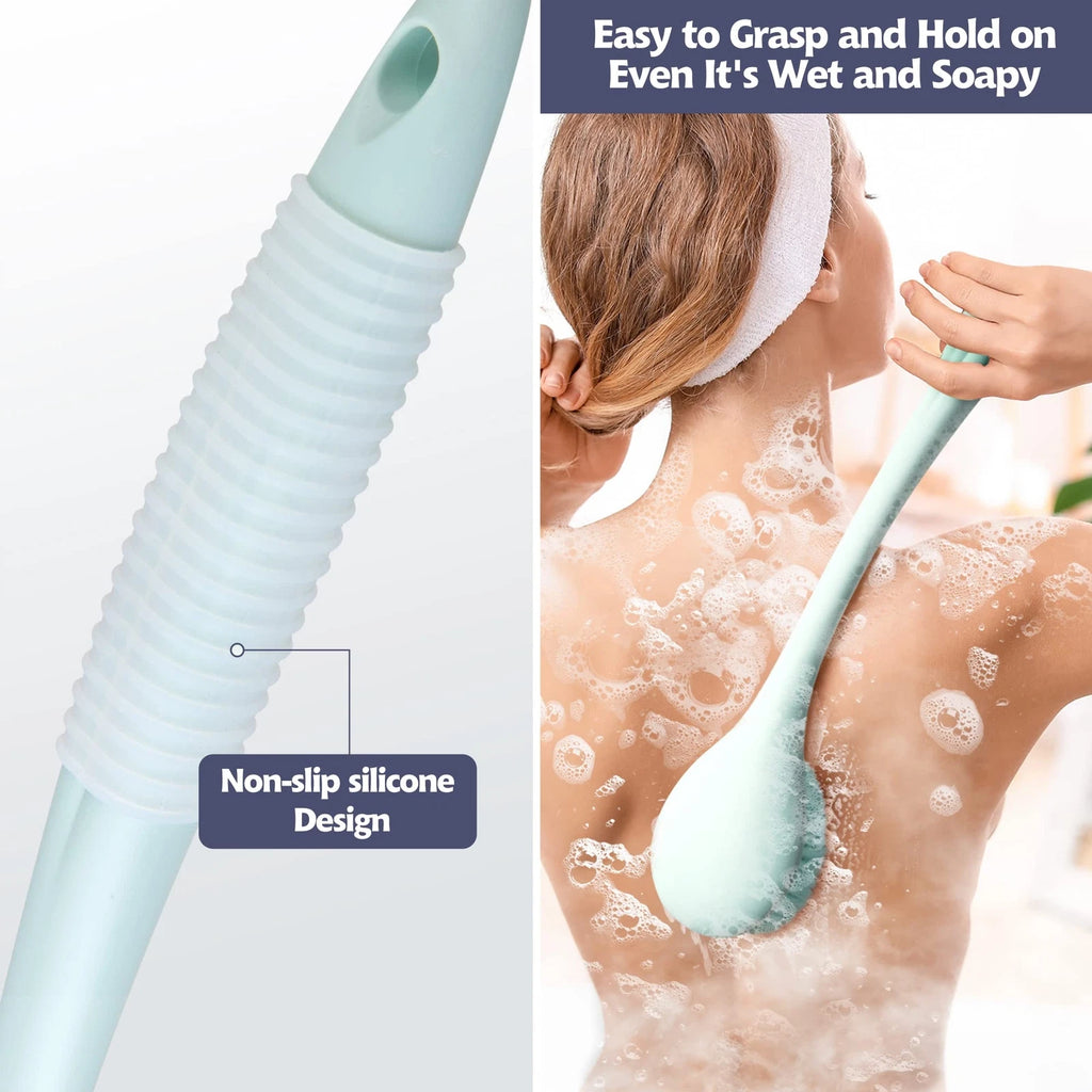 16.4 Inch Long Handle Back Bath Brush Soft Shower Body Scrubber Skin Exfoliator
