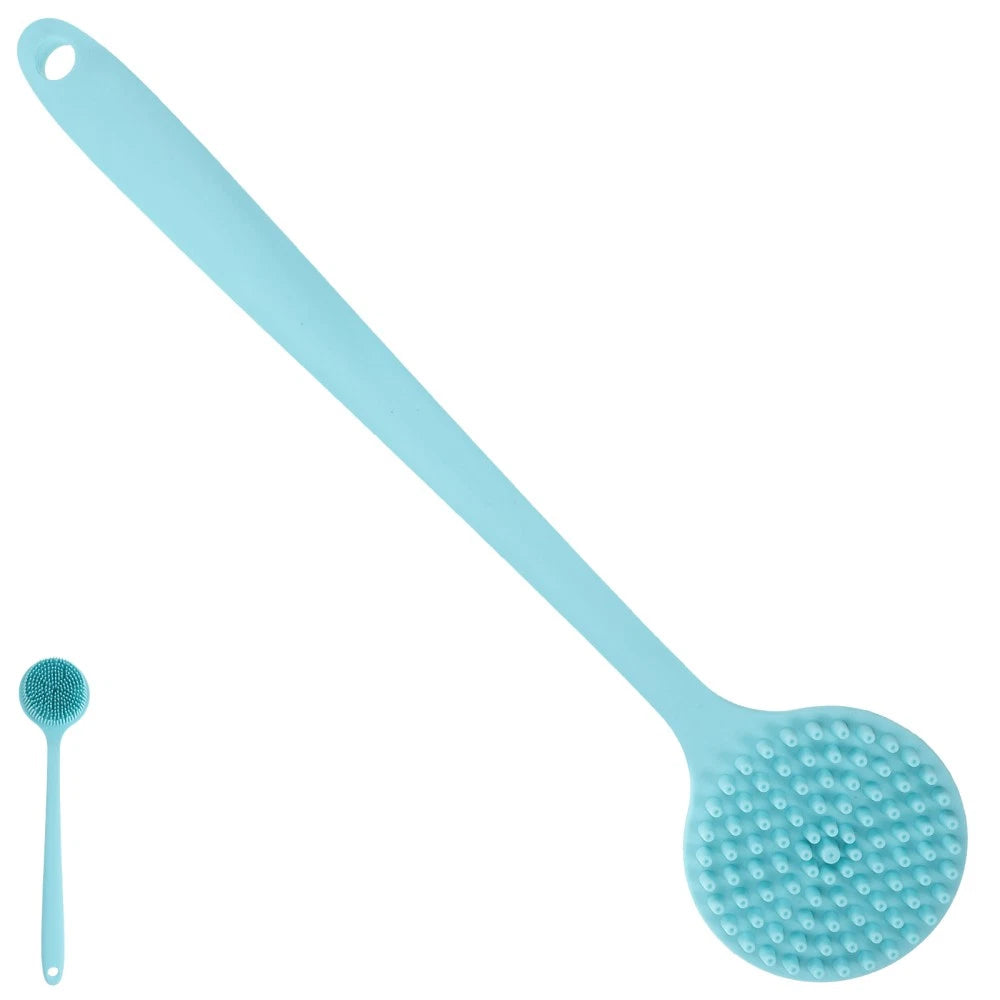 Long Handle Bath Brush Silicone Body Scrubber Exfoliator Exfoliation