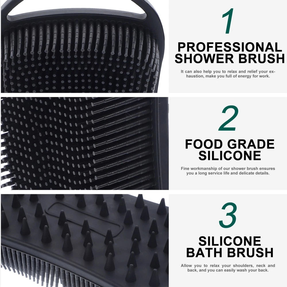 Bath Brush Man Travel Silicone Scrubber Body Shower for Cleaning