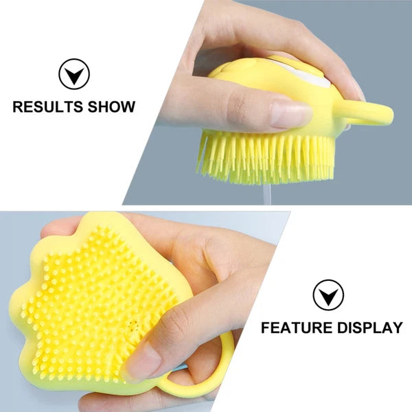 3 Pcs Silicone Bath Brush Newborn Toddler Infant Massage Scrubber
