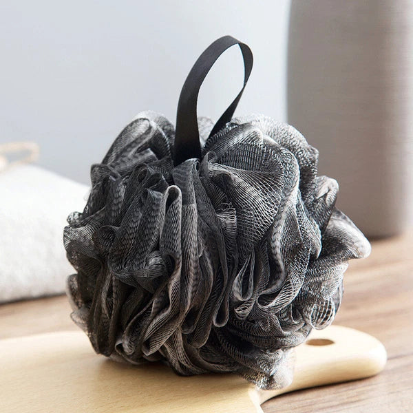 1PC Fiber and PE Material Scrubber Sponge Body Brush Puff Bath Shower Mesh Ball
