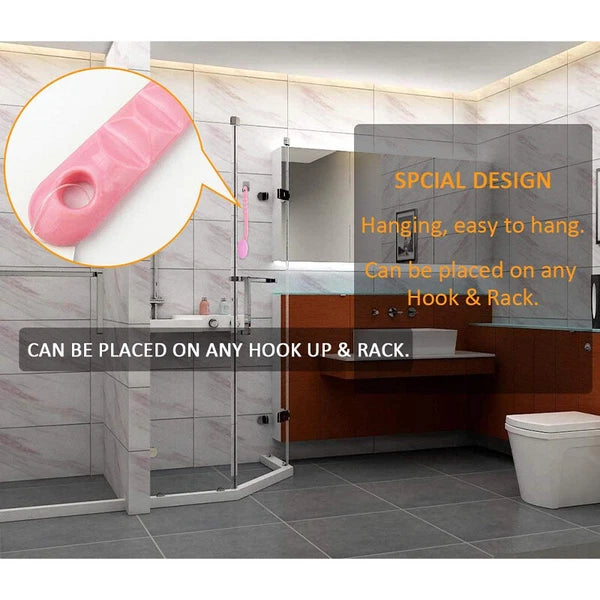 Body Bath Brush Back Scrubber Lotion Self Applicator Back Brush Long Handle SC