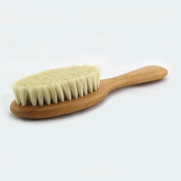 8.86” Short Handle Dry Bath Body Brush Scrubber, Wood Handle Natural Soft Woo...