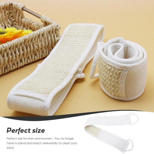 2 Pcs Long Fabric Back Strap Bath Scrubber Shower Exfoliating Skin Brush