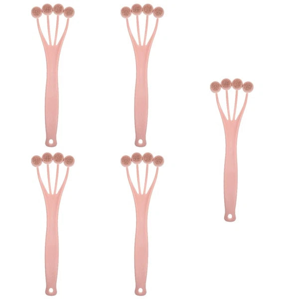 5 Pack Exfoliating Bath Brush Shower Back Scrubber for Women Tool