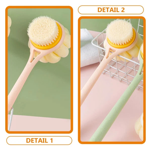 Body Bathing Brush Long Handle Back Scrubber Bath Exfoliating Brush Bathroom