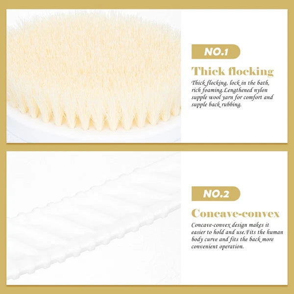 Double-head Shower Brush Man Scrubber Bath Use Long Handle Bathing