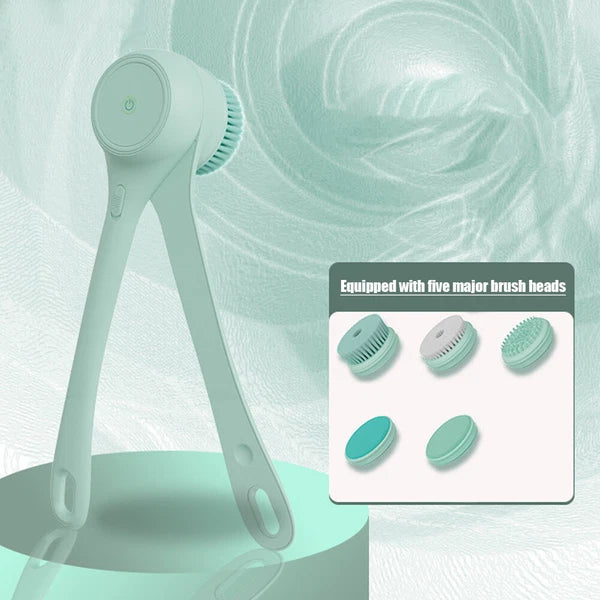 Electric Bath Brush Body Shower Brush with Long Handle Back Massage Cleaning