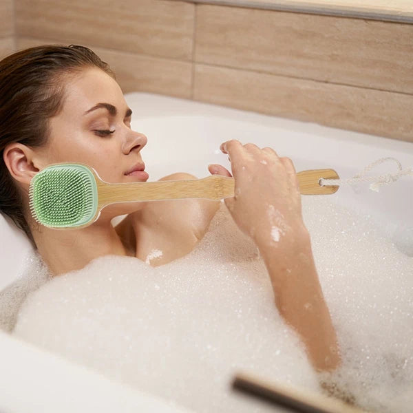 Bath Brush Man Shower Silicone Scrubber for Scrubbing Tool